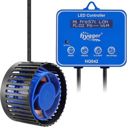 hygger Strong Wave Maker For Aquarium Magnetic DC Powerhead Adjustable Fish Tank Circulation Pump with External Controller for 75-220 Gallon Freshwater Saltwater 3400 GPH in Kuwait