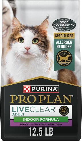 Purina Pro Plan Indoor Cat Food LiveClear Cat Allergen Reducing Turkey and Rice Formula - 5.5 lb. Bag in Kuwait