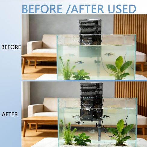 External Hang-On-Back Aquarium Filter Trickle Box Wet/Dry HOB Filter with 3-Stage Filtration Pump for Small Fish Turtle Tank in Saudi Arabia