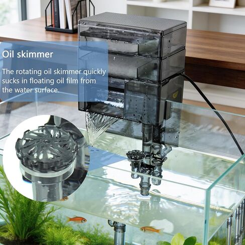 External Hang-On-Back Aquarium Filter Trickle Box Wet/Dry HOB Filter with 3-Stage Filtration Pump for Small Fish Turtle Tank in Saudi Arabia