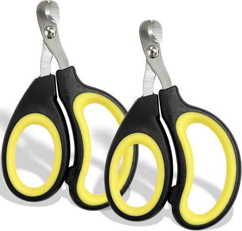Professional Cat & Small Pet Nail Clippers Set, Safe Stainless Steel Claw Trimmers for Indoor Cats, Kittens, Small Dogs, Birds & Rabbits (2-Pack) in Kuwait