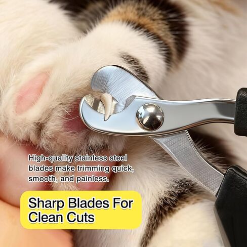 Professional Cat & Small Pet Nail Clippers Set, Safe Stainless Steel Claw Trimmers for Indoor Cats, Kittens, Small Dogs, Birds & Rabbits (2-Pack) in Kuwait