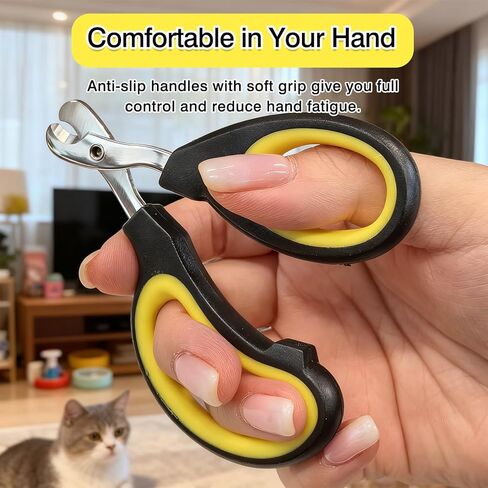 Professional Cat & Small Pet Nail Clippers Set, Safe Stainless Steel Claw Trimmers for Indoor Cats, Kittens, Small Dogs, Birds & Rabbits (2-Pack) in Kuwait