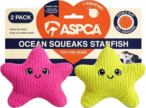 ASPCA 2-حزمة من ألعاب الأخطبوط الفخمة للكلاب مع مصدر صرير - ألعاب تفاعلية تصدر صريرًا وشدًا مع أرجل بنجي، قطيفة ناعمة محبوبة للجلب والسحب ووقت اللعب in Kuwait