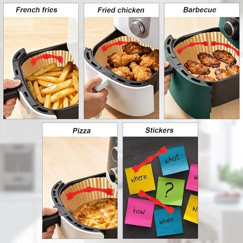 4pcs Silicone Clips for Air Fryer Magnets, Creative Integrated Design Baking Paper Holder Reusable Kitchen Accessories to Avoid Paper Burns (Red) in Kuwait