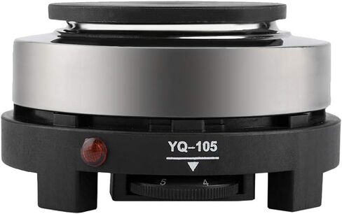Joyzan Mini Hot Plate، 500W موقد كهربائي صغير محمول، سخان موكا، موقد واحد للتحكم في درجة الحرارة، سريع للمنزل، القهوة، الشاي، الماء، المطبخ، الطبخ، التخييم في الهواء الطلق، السفر 110 فولت in Kuwait