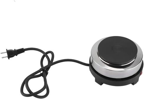 Joyzan Mini Hot Plate، 500W موقد كهربائي صغير محمول، سخان موكا، موقد واحد للتحكم في درجة الحرارة، سريع للمنزل، القهوة، الشاي، الماء، المطبخ، الطبخ، التخييم في الهواء الطلق، السفر 110 فولت in Kuwait