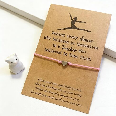 Dance Teacher Appreciation Gifts Dance Gifts for Teachers Thank You Gifts for Dance Teachers Dance Coach Heart Wish Bracelet Jewelry for Dance Teachers in Saudi Arabia