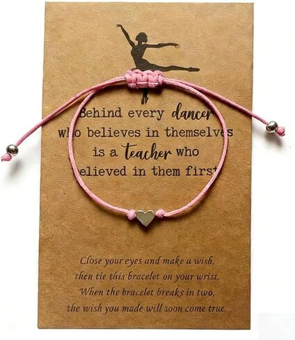 Dance Teacher Appreciation Gifts Dance Gifts for Teachers Thank You Gifts for Dance Teachers Dance Coach Heart Wish Bracelet Jewelry for Dance Teachers in Saudi Arabia