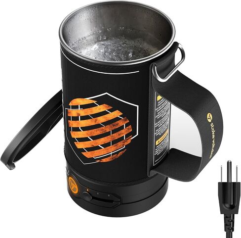 Stoke Voltaics Electric Kettle, 120V Portable Water Boiler for Coffee & Tea, 304 Stainless Steel Mini Tea Kettle, 500W Fast Boiling Water with Auto Shut-Off, Camping & Travel Essentials in Saudi Arabia