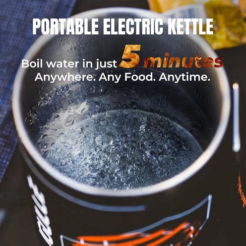 Stoke Voltaics Electric Kettle, 120V Portable Water Boiler for Coffee & Tea, 304 Stainless Steel Mini Tea Kettle, 500W Fast Boiling Water with Auto Shut-Off, Camping & Travel Essentials in Saudi Arabia