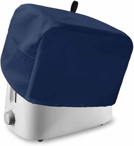 Toaster Cover 4 Slice, Navy Blue Solid Color Toaster Cover with Pockets, Dustproof Small Bread Machine Protector for Kitchen Small Appliance Fingerprint Protection in Kuwait