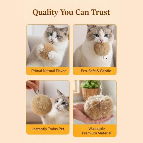 3pcs Rabbit Fur Ball Cat Toy, Soft Fur Fluffy Catnip Toy Ball, Fluffy Catnip Toy Ball, Washable, Chasing Fun, Kickball and Games, Suitable for Indoor Sports in Kuwait