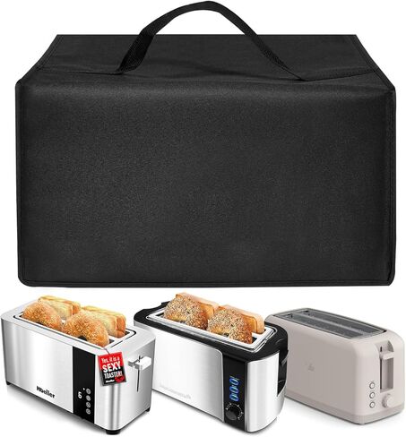 غطاء عالي التحمل لمحمصة الخبز Elite Gourmet ECT-3100 ذات 4 شرائح/لجهاز Mueller UltraToast 4 شرائح MT-110ss/محمصة الخبز النحيفة ذات 4 شرائح من Bella، حافظة واقية مقاومة للحرارة in Kuwait
