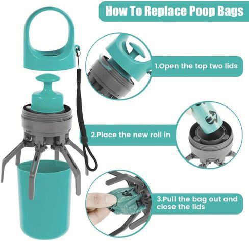 Portable Poop Scooper With Bags Attachment Quick Pet Poop Claw Grabber in Kuwait