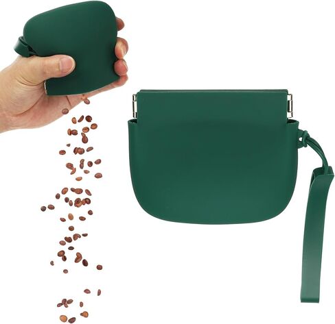 Silicone Dog Treat Pouch, Auto Closure, Pocket Size, Portable Walking Bag for Dog and Cat 4x3 Inch (Blue, 1Pcs), Intended for Pet Travel/Training/Walking in Saudi Arabia
