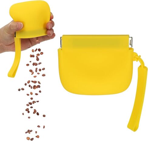 Silicone Dog Treat Pouch, Auto Closure, Pocket Size, Portable Walking Bag for Dog and Cat 4x3 Inch (Blue, 1Pcs), Intended for Pet Travel/Training/Walking in Saudi Arabia