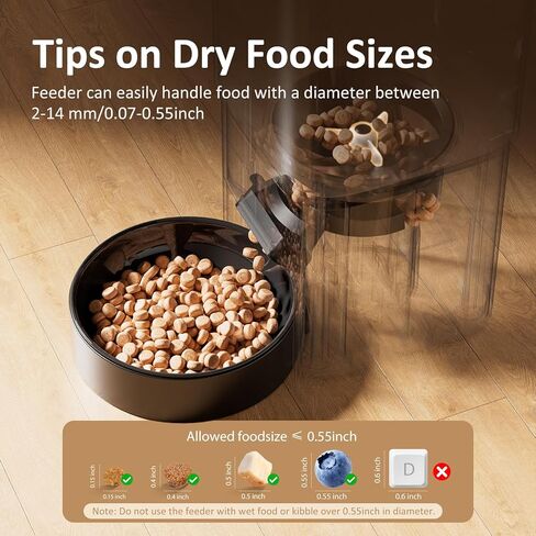 Automatic Cat Feeder, 5G WiFi APP Control Automatic Pet Feeder, 5L Cat Dry Food Dispenser with Remote Feeding,10 Meals Programmable 1-15 Portion Control Auto Dog Feeders for Cats,Puppy in Kuwait