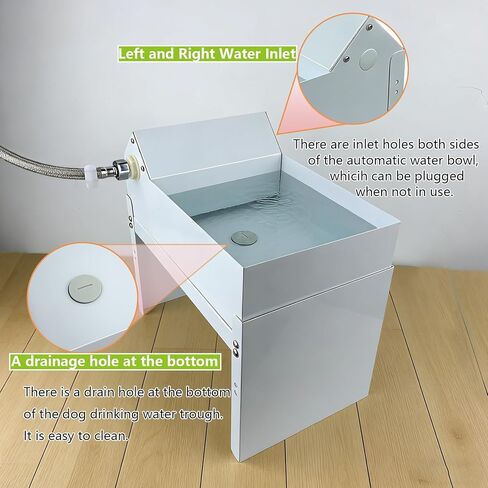 Automatic Dog Water Bowl Dispenser 6.5 Liter Self Refilling Water Bowl for Cat Dog Poultry Auto Fill Waterer with Float Valve Outdoor Indoor Pet Drinking Trough Fit GHT 3/4" Faucet in Kuwait