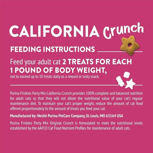Purina Friskies Party Mix California Crunch with Chicken and Flavors of Turkey and Bacon Cat Treats - 20 oz Canister in Kuwait