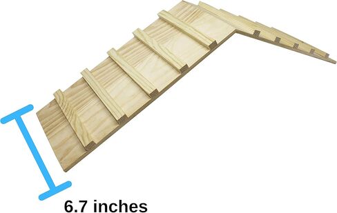 Wood Bridge for Small Animal Cage or Habitat - Guinea Pigs, Ferrets, Chinchillas, Hedgehog, Dwarf Rabbits and Other Small Animals in Kuwait
