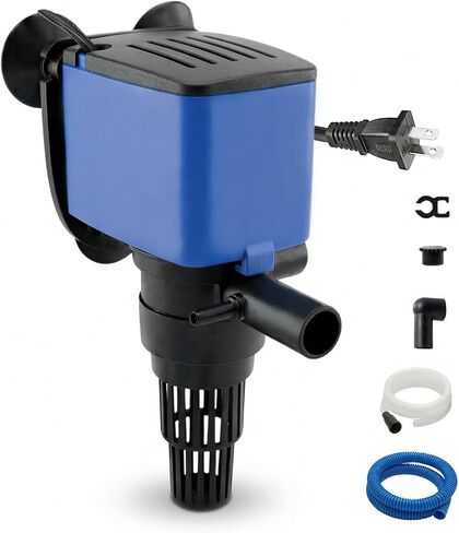 Aqua Dream 660 GPH Aquarium Powerhead - مضخة فلتر غاطسة 3 في 1 مع أكسجين الهواء وتدفق قابل للتعديل، مضخة دوران مياه عالية الأداء 35 وات لخزانات الأسماك - قطعة واحدة in Kuwait