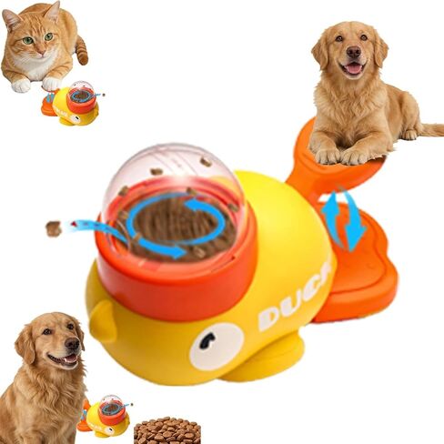 Duck Dog Treat Dispenser Toy for Small Breeds - Interactive Slow Feeder Puzzle & Food Dispensing Toy, Mental Stimulation Puppy Chew Toy for Healthy Digestion & IQ Training in Kuwait