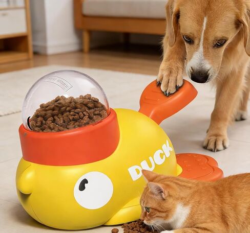 Duck Dog Treat Dispenser Toy for Small Breeds - Interactive Slow Feeder Puzzle & Food Dispensing Toy, Mental Stimulation Puppy Chew Toy for Healthy Digestion & IQ Training in Kuwait