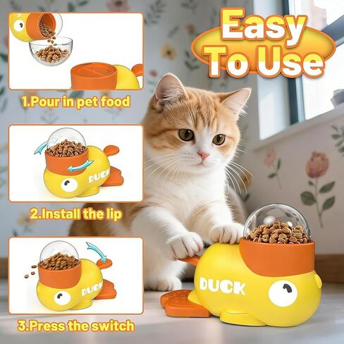 Duck Dog Treat Dispenser Toy for Small Breeds - Interactive Slow Feeder Puzzle & Food Dispensing Toy, Mental Stimulation Puppy Chew Toy for Healthy Digestion & IQ Training in Kuwait