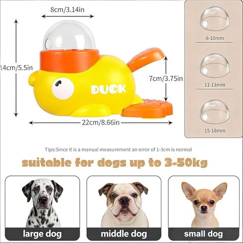 Duck Dog Treat Dispenser Toy for Small Breeds - Interactive Slow Feeder Puzzle & Food Dispensing Toy, Mental Stimulation Puppy Chew Toy for Healthy Digestion & IQ Training in Kuwait