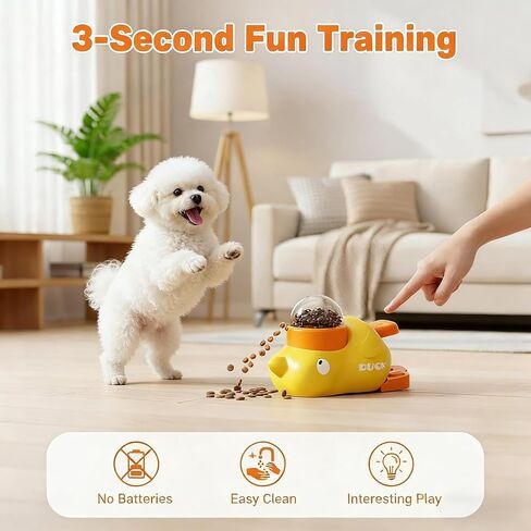 Duck Dog Treat Dispenser Toy for Small Breeds - Interactive Slow Feeder Puzzle & Food Dispensing Toy, Mental Stimulation Puppy Chew Toy for Healthy Digestion & IQ Training in Kuwait