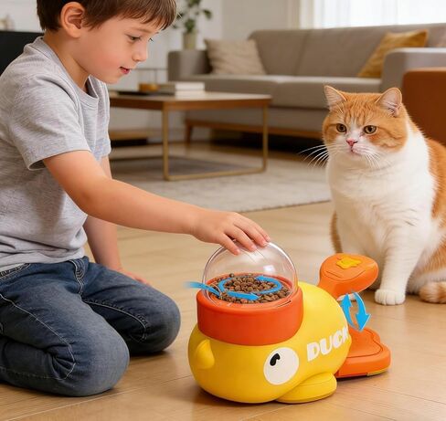 Duck Dog Treat Dispenser Toy for Small Breeds - Interactive Slow Feeder Puzzle & Food Dispensing Toy, Mental Stimulation Puppy Chew Toy for Healthy Digestion & IQ Training in Kuwait