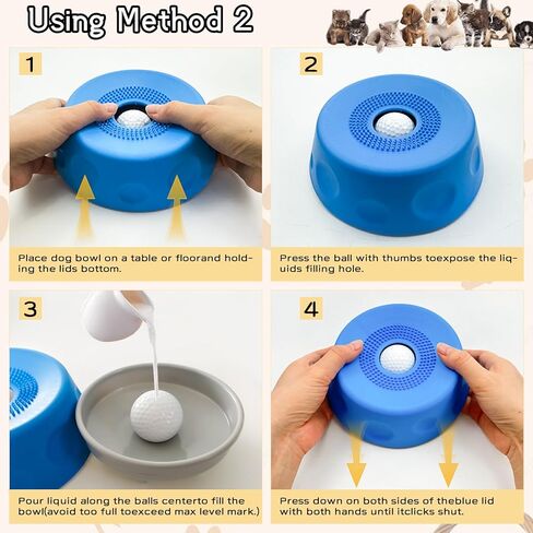 Slow Feeder Lick Bowl for Liquid Dog Treats- Lick Toy for Bone Broth, Rolling Ball Dog Lick Bowl with pet Anti Slip Pads and Cleaning Brushes, Suit for Large Medium Small Dogs&Post-Op in Kuwait