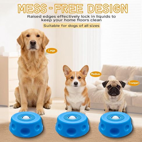 Slow Feeder Lick Bowl for Liquid Dog Treats- Lick Toy for Bone Broth, Rolling Ball Dog Lick Bowl with pet Anti Slip Pads and Cleaning Brushes, Suit for Large Medium Small Dogs&Post-Op in Kuwait