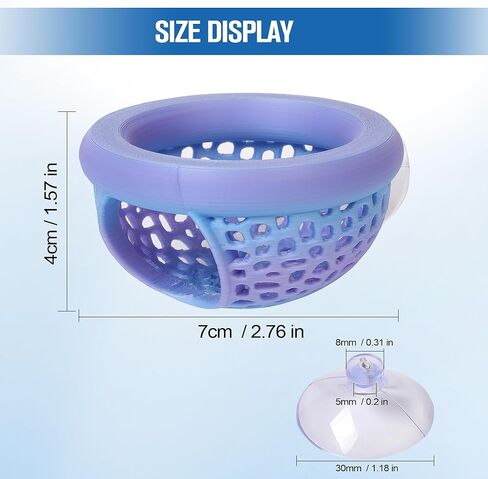 سرير تغذية أرجوحة بيتا متعدد الوظائف - قاعدة عائمة أو مثبتة بالشفط، مكان استراحة قابل للتعديل ومخبأ لأسماك البيتا والروبيان | إكسسوارات حوض السمك وديكور حوض السمك in Kuwait