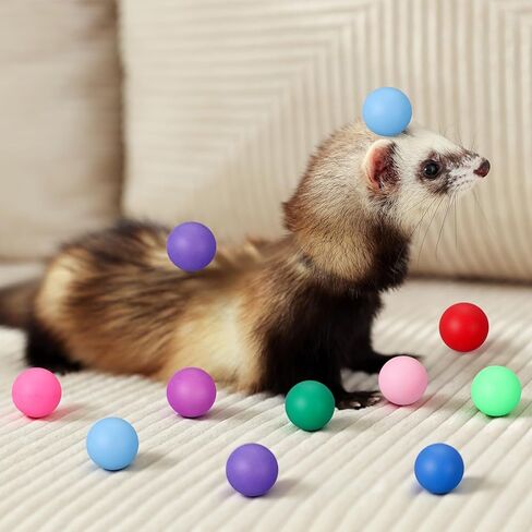 50 Pcs 40 mm Colored Table Tennis Ball for Ferret Cat Multi Color Table Tennis Bulk Balls Enrichment Toys for Ferret Lovers Gift Ball Pool Pet Toy in Kuwait