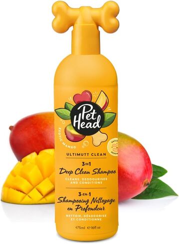 Pet Head Ultimutt Clean 3-in-1 Dog Coat Refresher | Mango Scent | Cleanses, Deodorizes and Conditions | Odour-Eliminating | No Rinsing Required | Dog Spray for Smelly Dogs and Puppies | 10.1 fl. oz. in Saudi Arabia