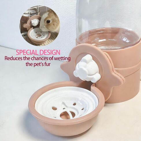 21oz Rabbit Water Bottle, Hanging Automatic Guinea Pig Water Dispenser Rabbit Water Bottle No Drip Bunny Cage Accessories for Bunny Hamster Ferret Cat Chinchilla in Kuwait