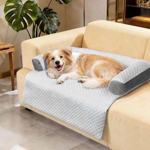 سرير تبريد للكلاب من WATANIYA PET، بساط تبريد قابل للغسل للكلاب الكبيرة مع غطاء قابل للإزالة، غطاء أريكة تبريد ذاتي للكلاب، سرير أريكة للكلاب غير قابل للانزلاق، مقاس 41 × 37 بوصة، رمادي in Kuwait