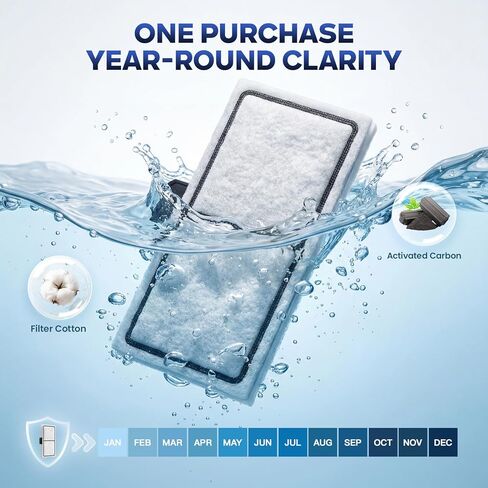 12 عبوة من خراطيش الفلتر البديلة EF-S لحوض السمك BF5 BettaFlo، ترشيح ثلاثي احترافي للحفاظ على المياه واضحة تمامًا وصحة الأسماك، عبوات الكربون المنشط عالية الكثافة لخزان الأسماك in Kuwait