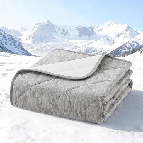 بساط تبريد كبير جدًا للكلاب من COZY KISS مقاس 52 بوصة × 82 بوصة Q-Max>0.4، غطاء سرير للحيوانات الأليفة مقاوم للماء ومانع للتسرب، بطانية تبريد للكلاب غير قابلة للانزلاق للأريكة والأرضية والكلاب الكبيرة (رمادي) in Kuwait