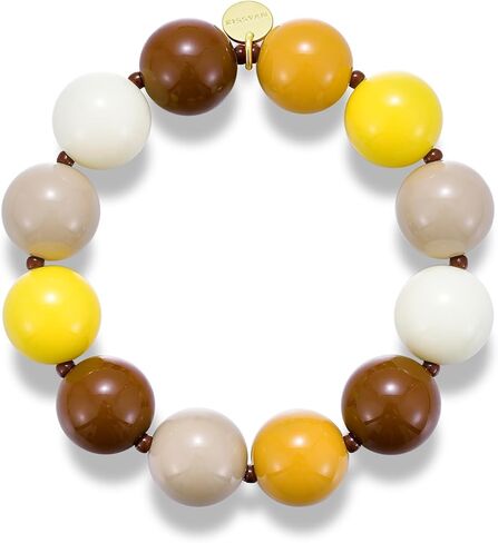 KissYan Beaded Bracelets for Women, Chunky Stretch Elastic Bracelet, Colorful Round Beads Bracelets Handmade Fashion Autumn Jewelry Gifts in Saudi Arabia