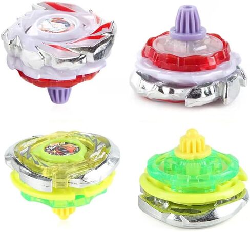مجموعة ألعاب ASVEXKW Battling Tops Burst Toy هدية عيد ميلاد رائعة للأطفال والأولاد من عمر 6 8 10 12+ مجموعة Battle Gyro Battling Tops 4 قمصان دوارة و2 قاذفات in Saudi Arabia