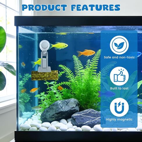 Magnetic Seaweed Feeder Clip, Automatic Fish Feeder with Algae Magnet Clip, Fish Tank Accessories for Fish and Aquatic Pets, Automatic Fish Feeder. in Kuwait