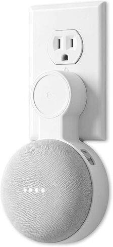 حامل تثبيت على الحائط لجهاز Google Nest Mini (Home Mini الجيل الثاني والجيل الأول)، ملحقات موفرة للمساحة لجهاز Google Nest Mini Voice Assistant الجيل الثاني (أبيض) in Saudi Arabia