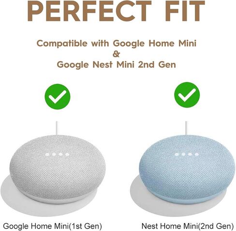 حامل تثبيت على الحائط لجهاز Google Nest Mini (Home Mini الجيل الثاني والجيل الأول)، ملحقات موفرة للمساحة لجهاز Google Nest Mini Voice Assistant الجيل الثاني (أبيض) in Saudi Arabia