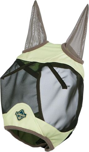LeMieux Horse Visor-Tek Half Fly Mask with Soft Bamboo Lining - UV Protective & Breathable Mesh - Fondant - Large in Kuwait