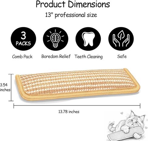 3 حزمة 13 بوصة النعناع البري القط كيكر اللعب وسادة السيزال لعبة القط العصي للأرنب ركل القطط ألعاب تفاعلية للقطط الداخلية الملل قواطع القط ارتشف اللعب القط مضغ لعبة للقطط الكبيرة كيتي هريرة in Kuwait