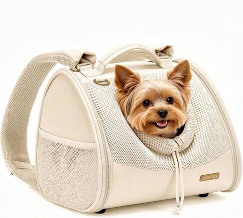 Small Dog Cat Chest Carrier Backpack,Adjustable Ventilated Front Facing Backpack Carrier for Small Dogs Cats Puppy,Airline Approved Lightweight Doggy Backpack for Travel Hiking Outdoor in Kuwait