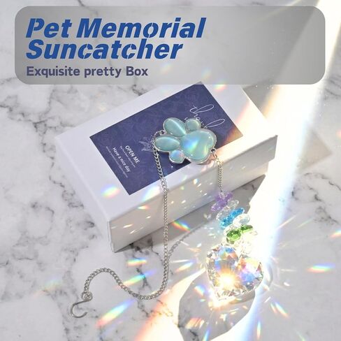 الحيوانات الأليفة التذكارية Suncatcher، هدية تذكارية للكلاب والقطط، هدية التعاطف مع فقدان الحيوانات الأليفة والفجيعة، تذكار مدروس لمحبي الحيوانات الأليفة الحزينة (الطاووس الأزرق) in Kuwait